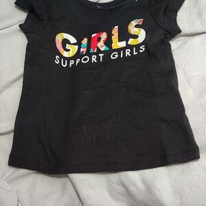 Nwot Disney Black Tee with Colorful GIRLS Graphic